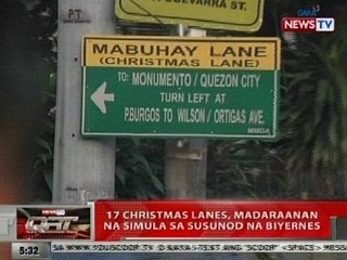 QRT: 17 Christmas lanes, madaraanan na simula sa susunod na Biyernes