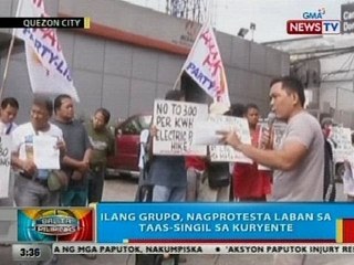 BP: Ilang grupo, nagprotesta vs sa taas-singil sa kuryente