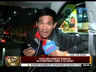 24 Oras: Saan mas mabilis dumaan, sa Christmas lanes o sa EDSA?