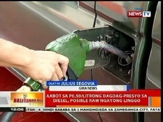 BT: Aabot sa P0.50/litrong dagdag-presyo sa diesel, posible raw ngayong linggo