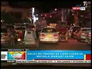BP: Daloy ng trapiko sa ilang lugar sa Maynila, mabigat pa rin