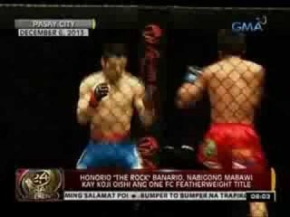 24 Oras: Honorio "The Rock" Banario, nabigong mabawi ang One FC Featherweight title