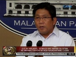 24Oras: Giit ng Palasyo, 'di maigi ang manisi sa gitna ng rehabilitasyon sa mga nasalantang lugar