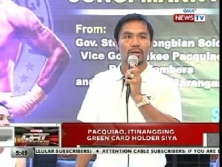 QRT: Pacquiao, itinangging green card holder siya sa Amerika