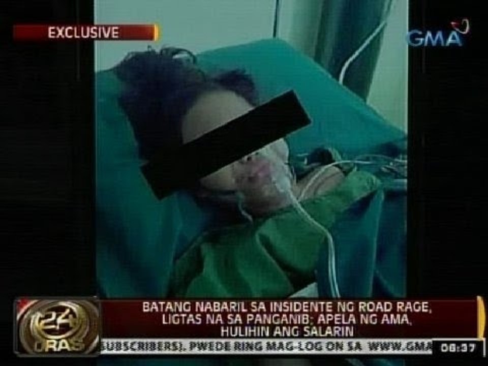24Oras: Batang nabaril sa insidente ng road rage, ligtas na