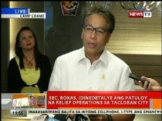 BT: Sen. Roxas, idinedetalye ang patuloy na relief ops sa Tacloban