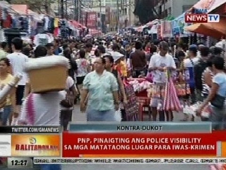 BT: PNP, pinaigting ang police visibility sa mga matataong lugar para iwas-krimen