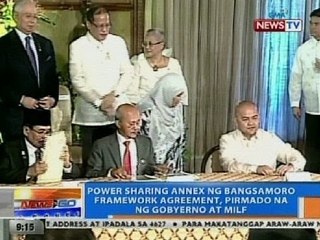 NTG: Power sharing annex ng Bangsamoro Framework Agreement, pirmado na ng gobyerno at MILF