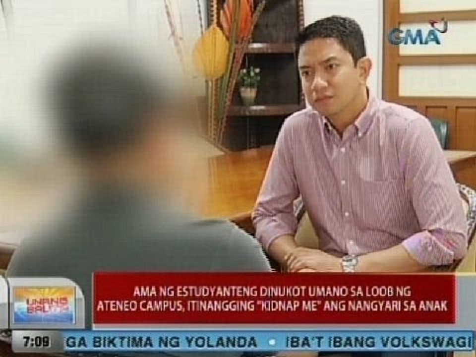 UB: Ama ng estudyanteng dinukot umano sa loob ng ADMU, itinangging 'kidnap me' ang nangyari sa anak