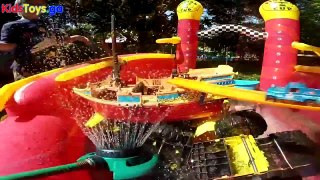 HOT WHEELS CARS Splash and CRASH Slow Motion FUN! - learn numbers kids toys