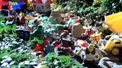 HOT WHEELS TOYS FLOOD WATER SPLASH Dinosaurs CRASH! - learn numbers kids toys