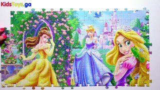 Disney Princess Puzzle Games Rompecabezas de Rapunzel, Cinderella, Belle Kids Learning Toys- Marvel