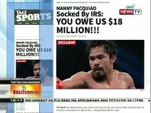BT: Kampo ni Pacquiao, itinangging may $18-m siyang utang sa buwis sa Amerika