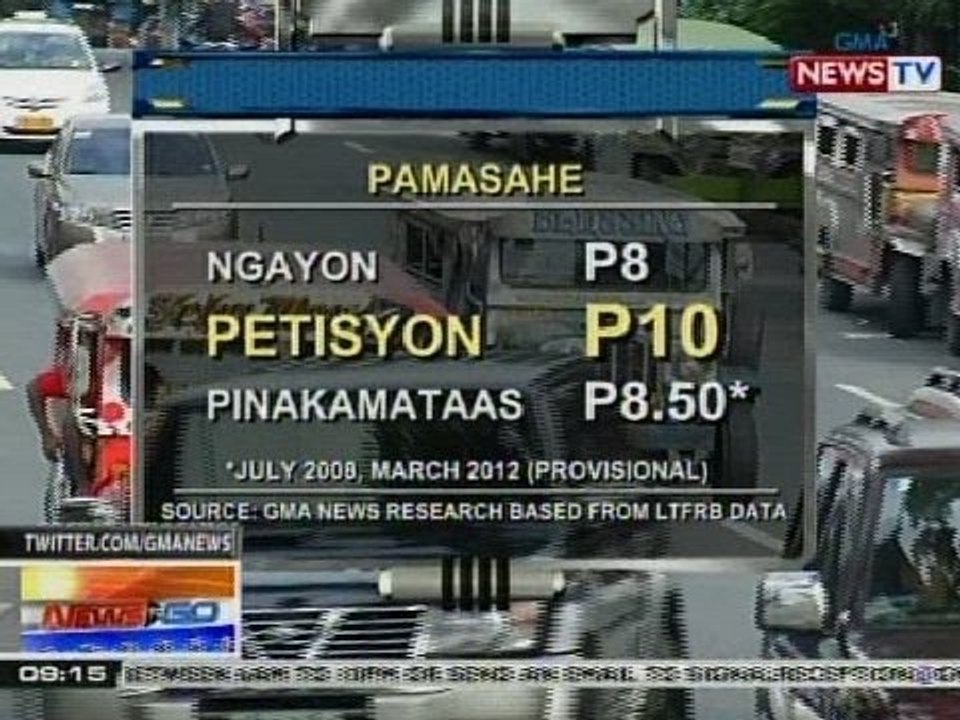 NTG: Ilang transport group, hiniling na gawing P10 ang minimum fare sa jeep