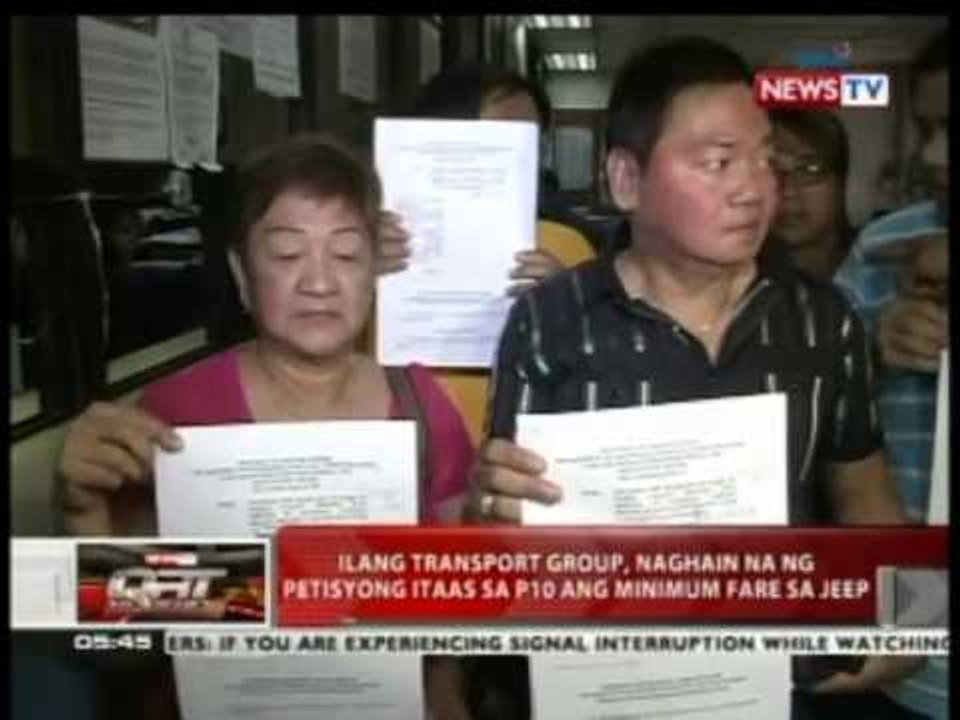 QRT: Ilang transport group, naghain na ng petisyong itaas sa P10 ang minimum fare sa jeep