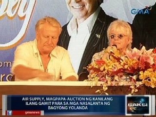 Saksi: Air Supply, ipasusubasta ang mga gamit nila para sa mga binagyo