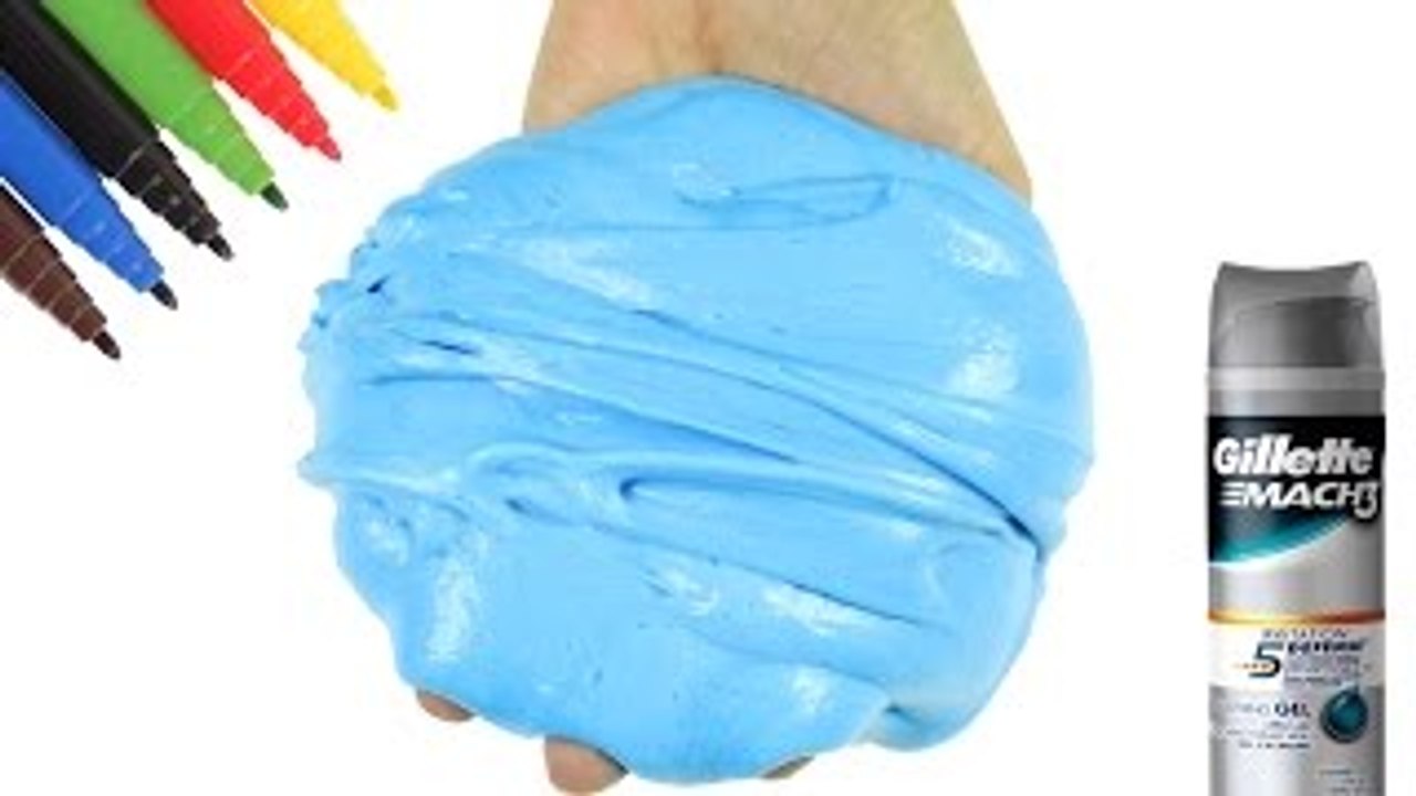 How to Make Fluffy Slime with Felt Tip Pen, No BORAX , liquid starch, detergent, Shaving C