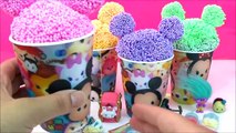 Disney Tsum Tsums Toys Surprise Cups! Learn Colors Kids Play foam, ツムツム Toy Surprise Disne