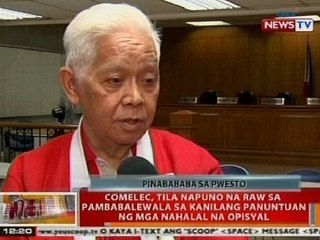 BT: Comelec, tila napuno na raw sa pambabalewala sa kanilang panuntunan ng mga nahalal na opisyal