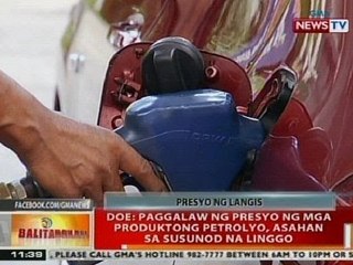BT: DOE: Paggalaw ng presyo ng mga produktong petrolyo, asahan sa susunod na linggo