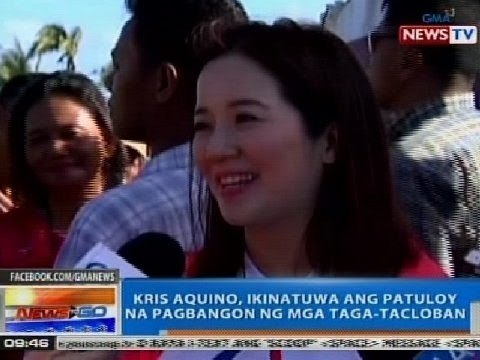 NTG: Kris Aquino, bumisita sa mga taga-Tacloban