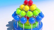 Learning Colors with 3D Lollipops for Kids and Children Toddlers