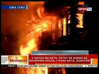 BT: 4-anyos na bata, patay sa sunog sa boarding house sa Cebu