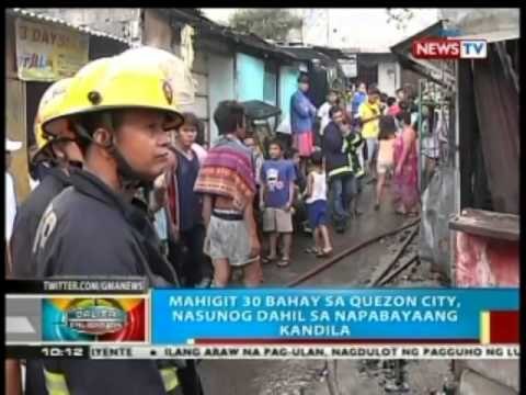 BP: Mahigit 30 bahay sa QC, nasunog dahil sa napabayaang kandila