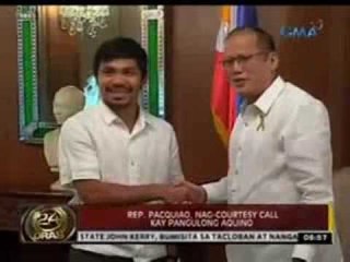 24 Oras: Rep. Pacquiao, nag-courtesy call kay PNoy