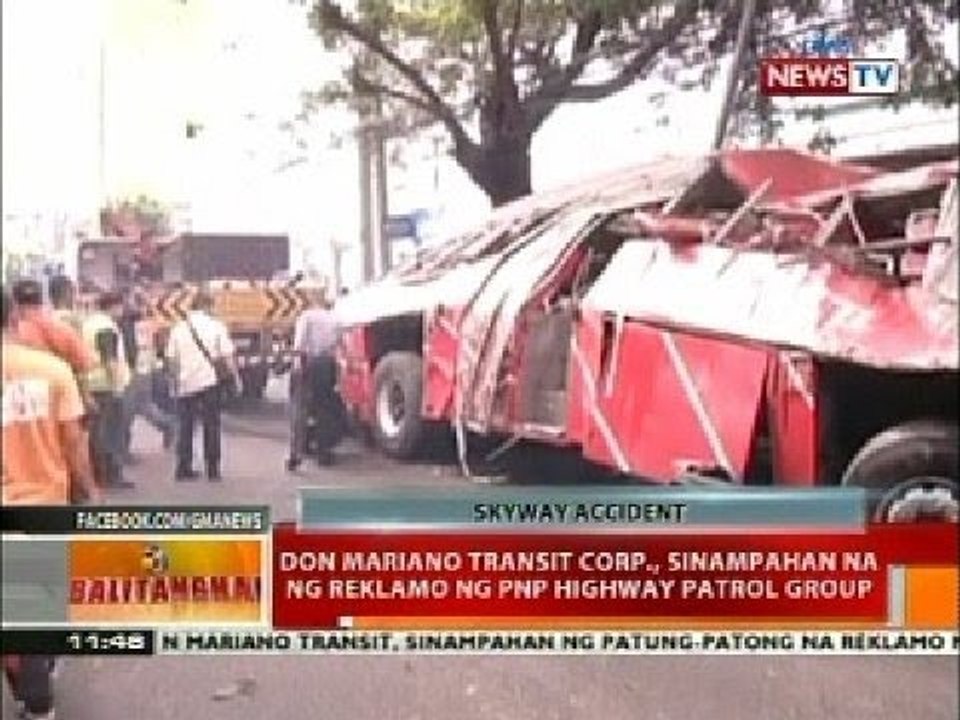 BT: Don Mariano Transit Corp., sinampahan na ng reklamo ng PNP Highway Patrol Group