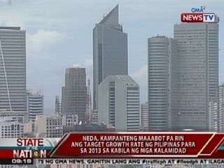 SONA: NEDA, kampanteng maaabot pa rin ang target growth rate ng Pilipinas para sa 2013