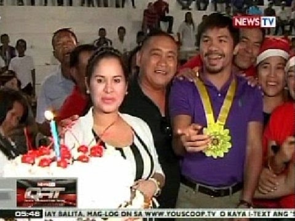 QRT: Pacquiao, namigay ng relief goods bago ang pagdiriwang ng kanyang ika-35 na kaarawan
