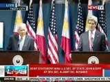 NTVL: Joint statement nina US Sec. of State John Kerry at DFA Sec. Albert Del Rosario