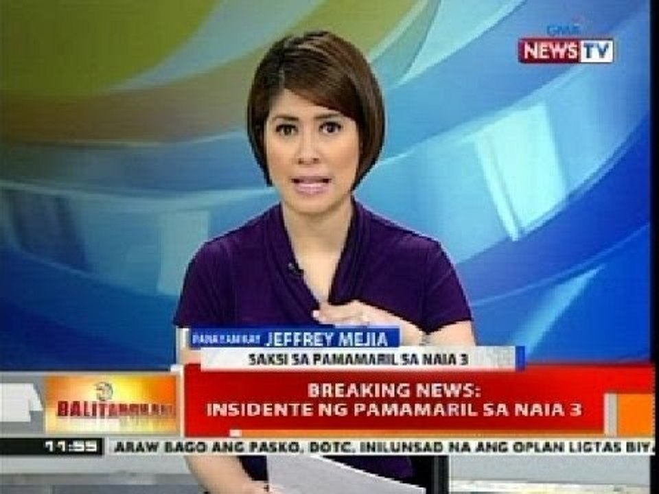 BT:  Insidente ng pamamaril sa NAIA 3