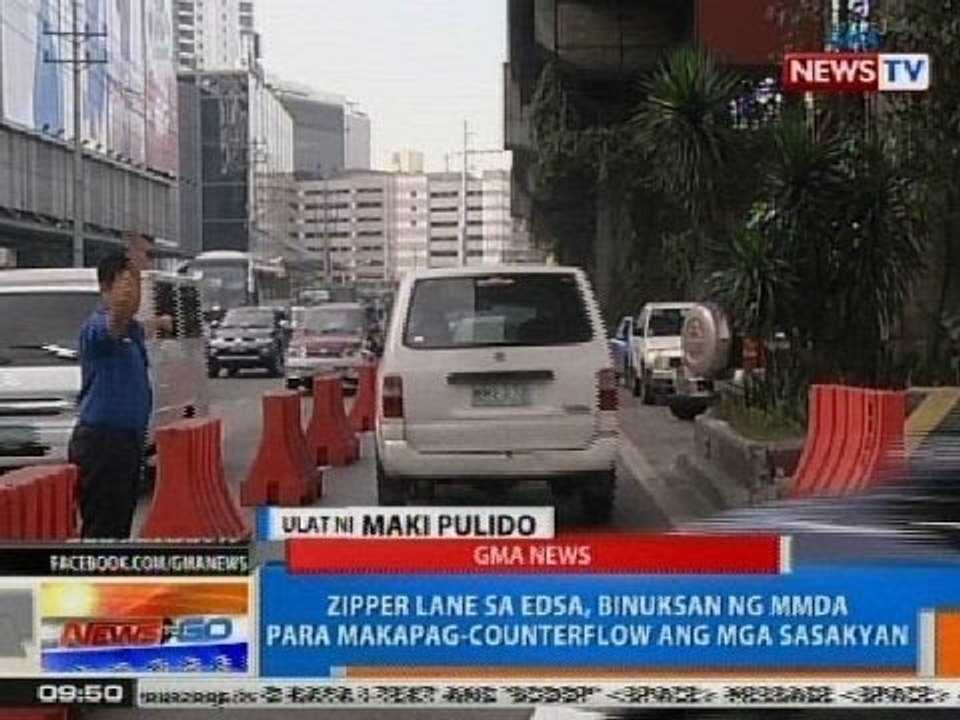 NTG: Zipper lane sa EDSA, binuksan ng MMDA para makapag-counterflow ang mga sasakyan