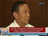 UB: VP Binay, dinepensahan ang anak na si Mayor Junjun Binay sa isyu ng pagharang sa kanyang convoy