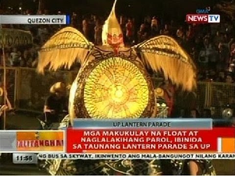 Mga makukulay na float at naglalakihang parol, ibinida sa taunang lantern parade sa UP