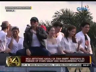 24 Oras: Mga artistang kasali sa 39th MMFF, nakisaya sa Parade of Stars