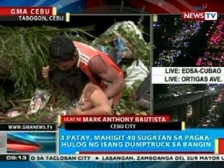 BP: 3 patay, mahigit 40 sugatan sa pagka-hulog ng isang dumptruck sa bangin sa Tabogon, Cebu