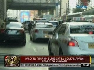 24 Oras: Daloy ng trapiko, bumibigat sa mga kalsadang malapit sa mall