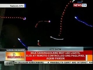 BT: Mga saranggolang may LED lights, elisi at remote-controlled ang paglipad, agaw-pansin sa Taguig