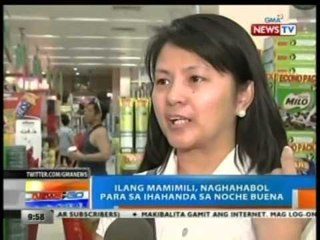 NTG: Ilang mamimili, naghahabol para ihahanda sa Noche Buena