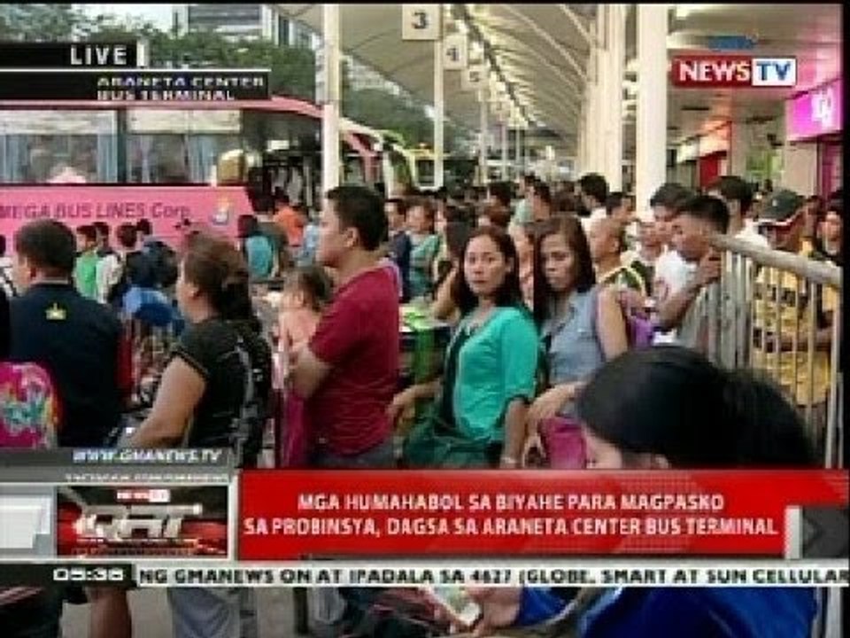 QRT: Mga humahabol sa biyahe para magpasko sa probinsya, dagsa sa Araneta Ctr. Bus Terminal