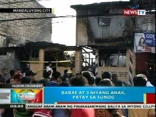 BP: Babae at 3 niyang anak, patay sa sunog sa Mandaluyong