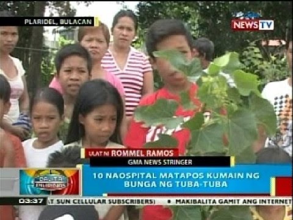 BP: 10 naospital sa Bulacan nang kumain ng bunga ng tuba-tuba