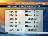 BT: Mall schedules ngayong holiday 2013