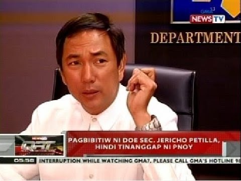 QRT: Pagbibitiw ni DOE Sec. Jericho Petilla, hindi tinanggap ni PNoy