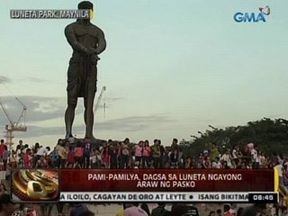 24 Oras: Pami-pamilya, dagsa sa Luneta ngayong araw ng Pasko