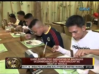 Ilang sundalong nasugatan sa bakbakan sa Zamboanga city, nakatanggap ng treat at regalo