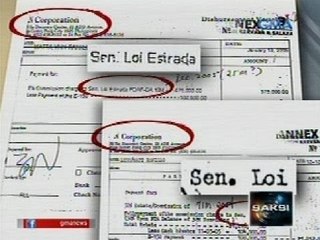 Saksi:Pangalan ng mag-inang Loi At Jinggoy Estrada,nakasulat sa mga voucher umano ng JLN Corporation